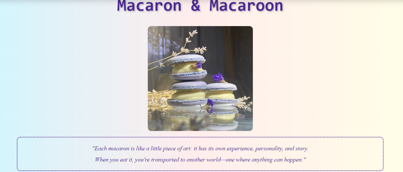 Macaroon project 